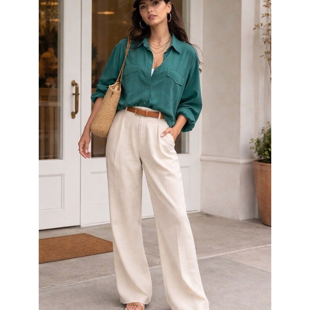 Vintage Green Button-Down Shirt